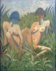 Dos chicas en los juncos de Otto Mueller