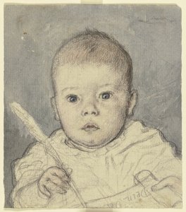 Retrato de Victor Scholderer de niño pequeño de Otto Scholderer