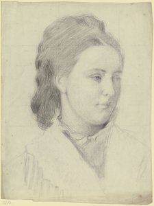 Retrato de una joven de tres cuartos de Otto Scholderer