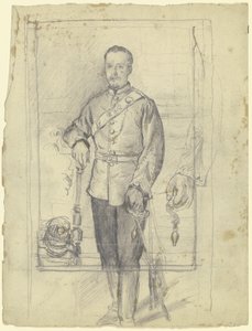 Retrato de un hombre uniformado de Otto Scholderer