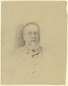 Retrato de un hombre mayor con gafas de Otto Scholderer