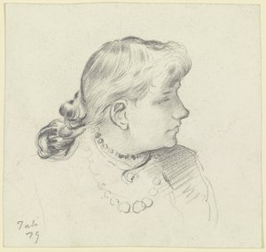 Cabeza de muchacha de perfil de Otto Scholderer