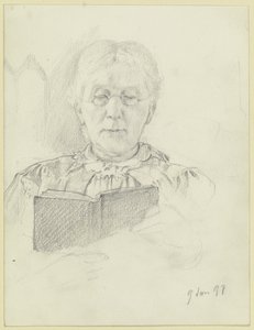 Luise Scholderer leyendo de Otto Scholderer