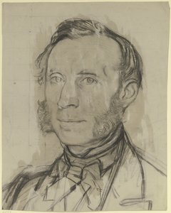 Retrato de un hombre con patillas de Otto Scholderer