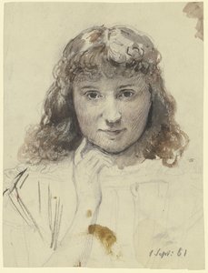 Retrato de una niña de Otto Scholderer