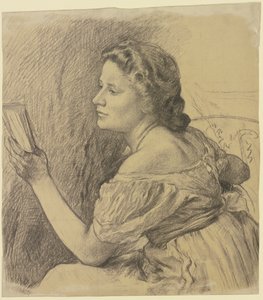 El último capítulo - Muchacha leyendo de Otto Scholderer