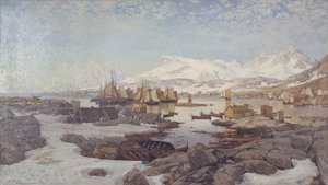 Día de primavera en Lofoten de Otto Sinding