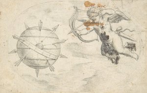 Cupido disparando flechas al globo terráqueo, 1608 o poco antes de Otto van Veen.