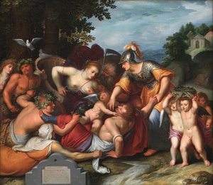 Gemeine Jeuchts Beeldt. Alegoría de las tentaciones de la juventud de Otto van Veen