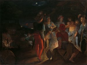 Los batavos asedian a los regimientos del ejército romano en Vetera
Claudio Civilis asedia a los romanos en Vetera Castra
uno de una serie de doce sobre la insurrección de los bátavos contra los romanos de Otto van Veen