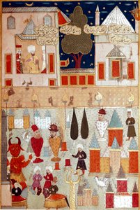 Fiestas organizadas con motivo de la circuncisión del hijo del sultán otomano Murad II de Ottoman School