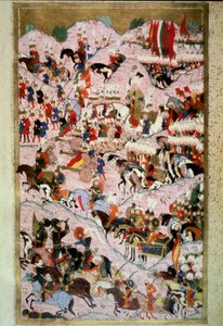 Imperio Otomano: Sultan Solimán I, llamado el Magnífico, en la Batalla de Mohács el 29/08/1526 contra el ejército del Reino de Hungría, comandado por el Rey Luis II
