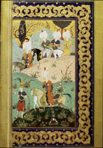 Imperio Otomano: representación del Sultán Selim I llamado el Terrible (1470-1520) a caballo. Miniatura del “Divan” (colección de poemas) escrito por el Sultán Selim I. (Ms. FY1330, fol. 27) siglo XVI. Estambul, Biblioteca Universitaria de Ottoman School