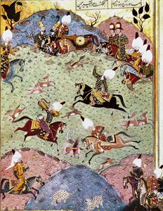 El emperador otomano Solimán el Magnífico cazando de Ottoman School