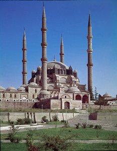 Vista de la Mezquita de Selimiye (1575) de Ottoman School