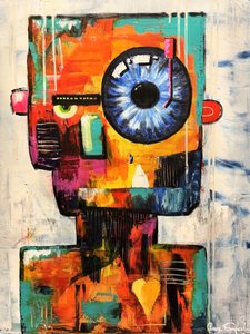 Robot abstracto y colorido de Owe Emfestav