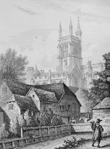Torre del Colegio, Biblioteca y Molino Winchester, c.1830 de Owen Brown Carter