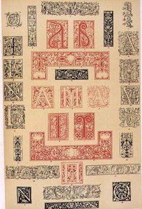 Ejemplares de adornos tipográficos del siglo XVI en Italia y Francia, publicados por Aldine, Giunta y Stephan, capítulo XIX, lámina XC, de 
