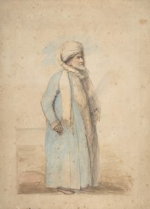 Hombre barbudo con traje oriental