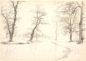 El arroyo a través del bosque de Breelde en Usserød de P.C. Skovgaard