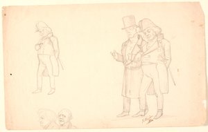 Caricatura de los hermanos Ørsted de P.C. Skovgaard