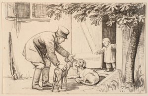El hombre, el niño y el perro de P.C. Skovgaard