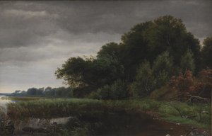 Clima despejado después de una tormenta en el lago Gurre de P.C. Skovgaard