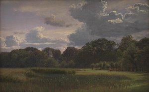 Tormenta eléctrica sobre el jardín de Nysø y Fribedet de P.C. Skovgaard
