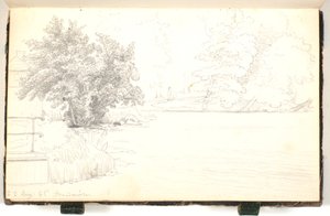 Paisaje forestal junto a un lago de P.C. Skovgaard