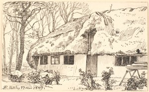 Casa de campo con techo de algas en Læsø de P.C. Skovgaard
