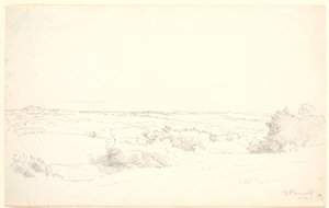 Vista sobre un paisaje ondulado de P.C. Skovgaard
