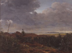 Vista de Frederiksværk desde el bosque de Tisvilde, Norte de Zelanda de P.C. Skovgaard