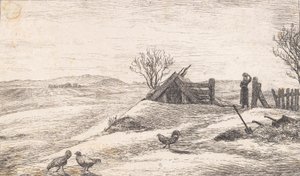 Paisaje de invierno en Vejby de P.C. Skovgaard