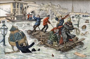 Inundaciones en San Petersburgo en 1903 de P.H.G.V. Michel