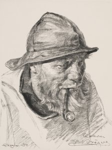 Cabeza de un pescador de Skagen de Peder Severin Krøyer