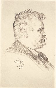 Retrato de Carl Locher, perfil de Peder Severin Krøyer