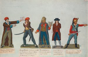 Jacobinos y terroristas en el período del Reinado del Terror (1793-4) durante la Revolución Francesa de P. A. and J.B. Lesueur
