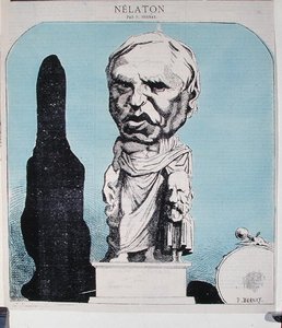 Caricatura de Auguste Nelaton (1807-73) c.1870 de P. Bernay
