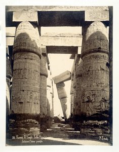 Sala hipóstila, templo de Amón-Ra, Karnak, Egipto, 1878