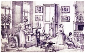 Habitación de niños, principios del siglo XIX de P. Vdovichev