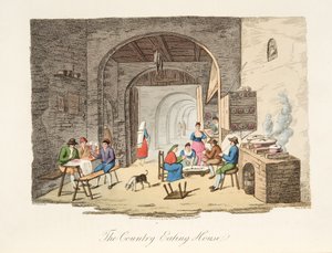 La casa de comidas del campo, de Italian Scenery, representando las costumbres, modales y diversiones de los diferentes estados de Italia, pub. 1806 de P. van (after) Lerberghi