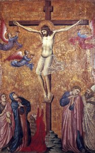 La Crucifixión, parte de un díptico, principios del siglo XIV de Pacino di Bonaguida