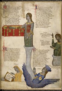 Cuatro Musas de Regia Carmina por Convenevole da Prato