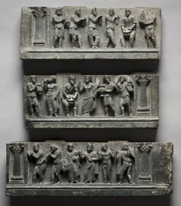 Relieve bacanal, Pakistán, Gandhara, área de Buner, período Kushan temprano (AD 1-320) de Pakistani School