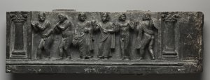Relieve bacanal, Pakistán, Gandhara, área de Buner, período Kushan temprano (AD 1-320) (esquisto) de Pakistani School