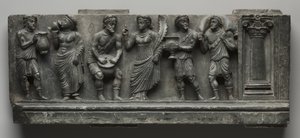 Relieve bacanal, Pakistán, Gandhara, área de Buner, período Kushan temprano (AD 1-320) (esquisto) de Pakistani School