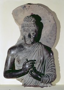 Busto de un Buda predicando, estilo greco-budista, siglo I-IV de Pakistani School