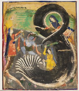 Krishna y la naga Kaliya