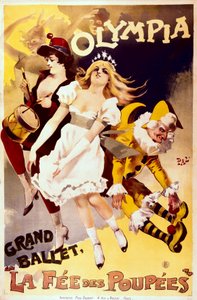 La Fée des Poupées, cartel publicitario del gran ballet del teatro Olympia (litografía en color)