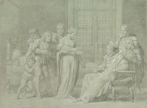 El rey Carlos VIII de Francia con el moribundo Gian Galeazzo Sforza en Pavía de Palagi Filippo Pelagio